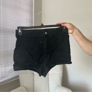 Women's/Juniors Black Denim Shorts